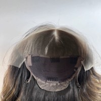 Perruque Lace Front en Cheveux Chinois Longs, Blond Miel avec Mèches, Ondulée, avec Baby Hair et Couleurs Mixtes