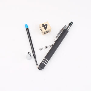 Stylo bille métallique noir mat 1,0 mm pas cher en gros avec mécanisme rotatif confortable et logo personnalisable - Product Image 6