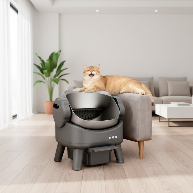 Europe Top Seller Dual Safety Sensor Automatic Self-Cleaning Cat Litter Box with APP Control Easy Clean Smart Cat Toilet