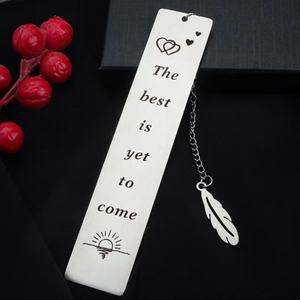 โรงงานขายส่งสแตนเลสหนังสือเครื่องหมายโลหะที่กำหนดเองบุ๊คมาร์คสำหรับของขวัญส่งเสริมการขาย - Product Image 2