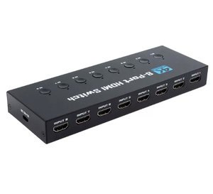 SYONG Conmutador HDMI 4K30Hz 8x1 con control multiordenador, Conmutador de video <span class=keywords><strong>4K</strong></span> 30Hz 8 entradas 1 salida, 8 puertos, 8 PC comparten 1 monitor con IR - Product Image 1