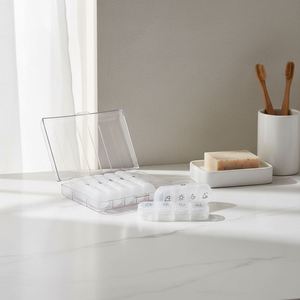 Organisateur de pilules hebdomadaire portable de grande taille, 4 fois par jour, boîte à pilules transparente avec 28 compartiments - Product Image 2