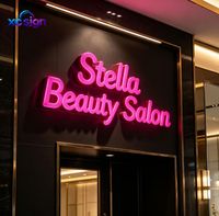 Lettres en acier inoxydable personnalisées avec éclairage LED intégré, signalétique en acrylique éclairée par l'avant, pour bureau, boutique, centre commercial, hôtel, KTV, décoration murale intérieure