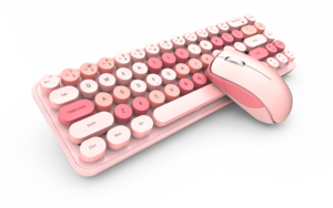 MOFii Ensemble clavier et souris sans fil filles bureau mignon illustration carnet de bureau compact en 2024 - Product Image 3