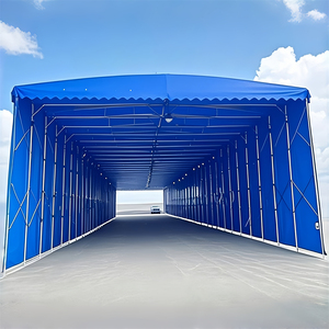 Grand auvent électrique extérieur pour entrepôt, abri mobile coulissant contre la pluie, abri de stockage d'usine rétractable et pliable - Product Image 5