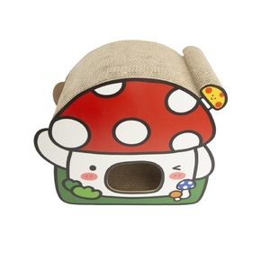 Casa <span class=keywords><strong>de</strong></span> Cartón para Gatos con Forma <span class=keywords><strong>de</strong></span> Hongo, Cueva Corrugada para Gatitos, Caja Cueva Adorable para Gatos, Cama Rascador, Juguete Rascador para Gatos para Mascotas <span class=keywords><strong>de</strong></span> Interior - Product Image 2