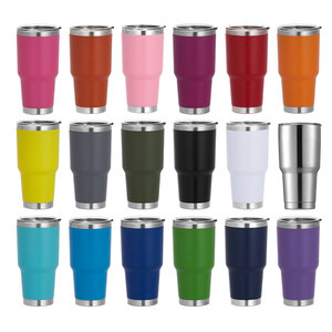 Gobelet réutilisable personnalisé avec logo, 30 oz, revêtement poudré, double paroi isolée, gobelet de voyage personnalisé en acier inoxydable - Product Image 2