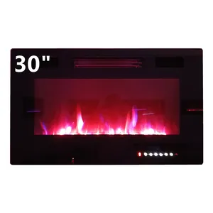30 "buhar kullanılan tv standı ile ucuz duvara monte 3d elektrikli şömine bağlantısız ısıtıcı hiçbir ısıtma ısıtıcı dekoratif