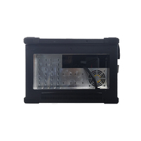 Châssis de contrôle industriel portable 4U de 17,3 pouces, rabattable, renforcé, pour ordinateur portable portable, diffusion en direct, système précis tout-en-un