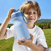 Bouteille d'eau isotherme en acier inoxydable 14 oz avec logo personnalisé et couvercle anti-poussière pour enfants, idéale pour l'école et les activités de plein air - Prix direct usine Everich