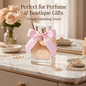 チャンユアン工場製 サテンリボン ツイストボウ付き 既製花飾りリボン 8*8cm クリスマスキャンディ包装用 - Product Image 5