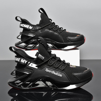 Nouvelles Chaussures Respirantes de Haute Qualité pour Hommes, Baskets Rouges Rehaussées Grande Taille pour la Marche et la Course