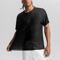 Camiseta Deportiva Vractive para Hombre, Manga Raglán, Secado Rápido, Transpirable, Spandex/Nylon, Ligera, Cómoda, para Gimnasio, Running y Fitness