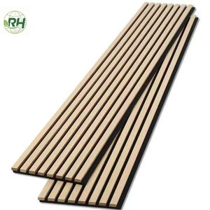 RH tùy chỉnh màu sắc 1220*2440 mét Acoustic tấm Tường Gỗ Veneer MDF cảm thấy đá đen thiết kế âm thanh bằng chứng bọt polyester sợi tường - Product Image 1