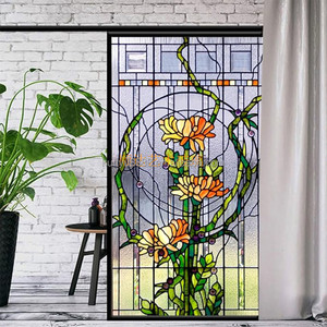 หน้าต่างประตูกระจกสีแบบกำหนดเองจากจีน กระจกสองชั้น สไตล์ยุโรป ทำด้วยมือ ทนทาน ผนังม่านโลหะ - Product Image 2