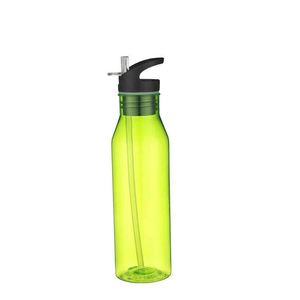 <b>Reusable</b> Plastic Water Bottle With Flip Up <b>Straw</b> Cap Bpa Free For Outdoor Hiking Camping Unisex Modern Design - Product Image 4