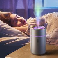 Humidificateur de Voiture Diffuseur d'Huiles Essentielles à Lumière Colorée Multi-Modes, Désodorisant Ultrasonique