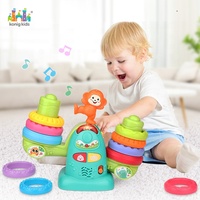 Anneau d'équilibre arc-en-ciel en plastique écologique Konig Kids avec lumières et musique, jouets éducatifs précoces pour bébés de 18 mois et plus