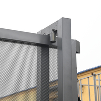 Cantilever metal schuifpoort, elektrische automatische motor aangedreven schuifpoort voor tuin en oprit, ijzeren schuifpoort voor huis