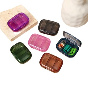 Portatile 3 griglie in alluminio portapillole piccoli PP plastica Organizer quadrato da viaggio <span class=keywords><strong>contenitore</strong></span> <span class=keywords><strong>per</strong></span> uso domestico esterno - Product Image 5