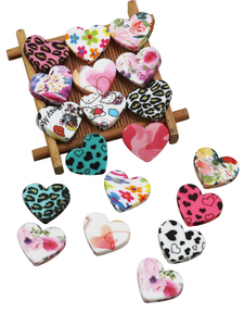 Nouvel Arrivage Perles en Silicone en Forme de Cœur pour la Dentition des Bébés, Perles Focales Libres pour la Fabrication de Stylos, Perles en Silicone Imprimées Cœur pour la Saint-Valentin - Product Image 6