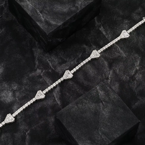 Pulseras de Cadena Cubana de Oro de 14K con Diamantes y Piedras Naturales, Estilo Hip Hop de Lujo, Dos Hileras, Certificadas por GIA, Regalo de la India - Product Image 1