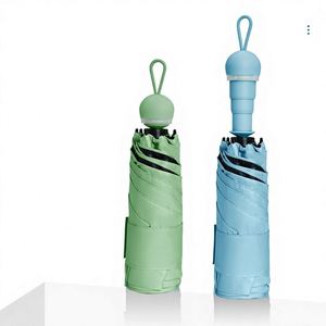 Parapluie capsule rétractable manuel à poignée dissimulée, protection solaire 50%, double usage pluie et soleil UV, best-seller transfrontalier, cadeaux d'affaires - Product Image 1