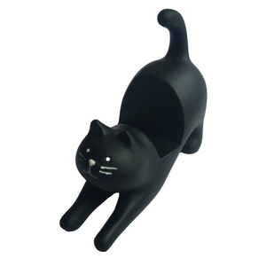 Support de téléphone en résine en forme de chat sans basculement, ornement de bureau, décoration maison et bureau, support de téléphone chat paresseux couché Kawaii - Product Image 3