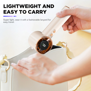 Dreepor Portable Handheld <strong>Fan</strong> Turbo High Speed <strong>Fan</strong> Ultra-clear Digital Display Rechargeable Small <strong>Fan</strong> For Outdoor - Product Image 2