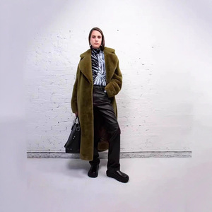 <span class=keywords><strong>Manteau</strong></span> long élégant et ajusté pour <span class=keywords><strong>femme</strong></span> en fausse fourrure de vison, idéal pour l'automne et l'hiver, pour le commerce transfrontalier - Product Image 4