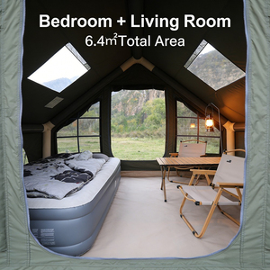 4-<strong>5</strong> Person Inflatable Camping <strong>Tent</strong> - 6.4㎡, 2-<strong>5</strong> Min Setup, 4 Season Waterproof Oxford Fabric, Portable for Outdoor - Product Image 3
