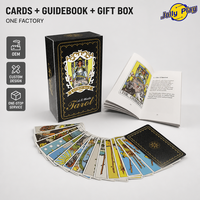 Jeu de cartes de tarot personnalisé écologique, 78 cartes avec guide et coffret cadeau, vente en gros OEM
