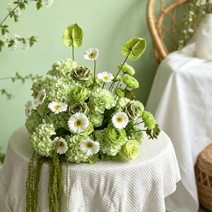 <span class=keywords><strong>Boule</strong></span> de fleurs artificielles en hortensia rose blanc pur pour la Saint-Valentin, un anniversaire de mariage, une décoration de centre de table ou un vase - Product Image 2