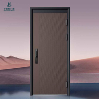 Porte d'entrée moderne en aluminium moulé monobloc, anti-rayures, anti-effraction, pour villa, commerce et résidence