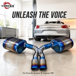 ระบบไอเสียไทเทเนียมประสิทธิภาพสูง Vortex สำหรับ Porsche 981 Boxster Cayman 3.4L 2.7L - Product Image 2