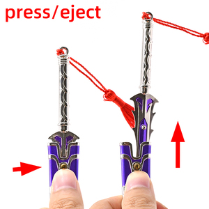 Giang Thành 22.5Cm Phim Hoạt Hình Phong Cách Ba Chất Độc Guts Mô Hình Kẽm Hợp Kim Kim Loại Pop-up Scabbard Anime Thanh Kiếm Keychain - Product Image 5