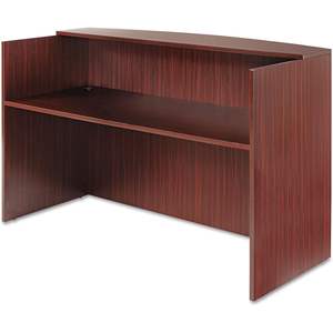 Mostrador de Recepción Alera ALE Serie Valencia, 71w X 35 1/2d X 42 1/2h, Color Caoba, para Hoteles y Restaurantes, con Iluminación LED - Product Image 6