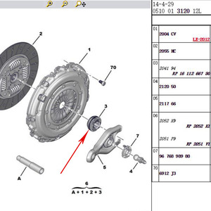 Nuevo Cojinete de Desembrague de Transmisión 204194/1611266780 para <span class=keywords><strong>Peugeot</strong></span> 206 207 307 408 Citroen C1 C2 C3 C4 Picasso - Product Image 5