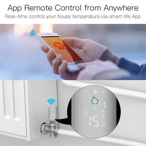 Termostato de radiador de calefacción inteligente Trv, Control de temperatura, Wifi, Zigbee, con válvula, compatibilidad con Goolg Home y Alexa