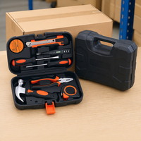 Ensemble d'outils à main en acier robuste, 9 pièces, kit de réparation domestique avec marteau, pinces, étui portable, OEM, garantie 1 an