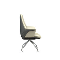 Chaise de bureau ergonomique moderne en cuir PU réglable avec cadre en aluminium, accoudoirs fixes, appui-tête, support lombaire et mousse moulée – Usage commercial