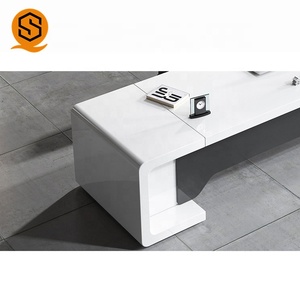 Escritorio de oficina para ejecutivos, superficie sólida moderna, a precio de fábrica - Product Image 6
