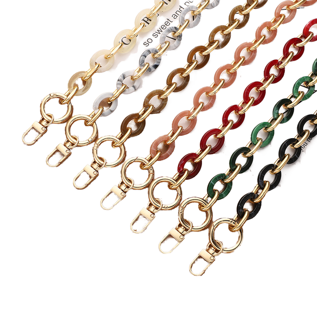 Hot Universal Acrylic Baroque Metal Mobile Wrist Phone case Chain Handbag Purse Strap Lanyard for Crossbody Shoulder Bags Straps