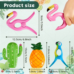 Dễ thương bãi biển khăn clip flamingo vẹt xương rồng dứa ghế clip nhựa phòng chờ ghế kẹp xách tay - Product Image 4