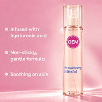 Brume corporelle hydratante légère et non collante à la crème de fraise et vanille scintillante pour femme 200ml