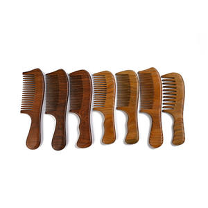 Vecchio carpentiere all'ingrosso pettine da donna a buon mercato prezzo di bellezza strumenti per la cura dei capelli in palissandro naturale per capelli in legno pettine con manico per femmina - Product Image 1