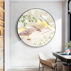 Bathroom Office Hanging Wall <b>Poster</b> Aluminum Round Gold House Decoration Framed Mirror Aluminum Extruded Round Metal <b>Frame</b> - Product Image 6