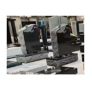 Черный гранитный камень памятник надгробие с орлом - Product Image 5