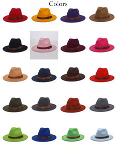Chapeau en laine chaud d'hiver Fedora pour hommes et femmes, 20 couleurs - Product Image 2