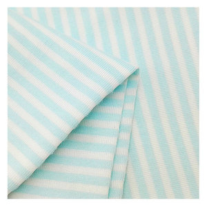 Tela de punto elástica de poliéster y algodón con rayas, 40S, lisa, con un solo spandex, para camisetas, camisas, ropa interior y forros. - Product Image 3